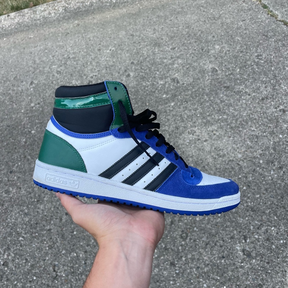 Adidas Top 10 Blue and Green Size 11